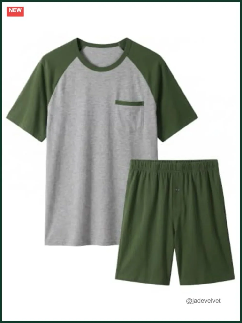 Men's Bamboo Viscose Short Sleeve Pajama Set Sleepwear